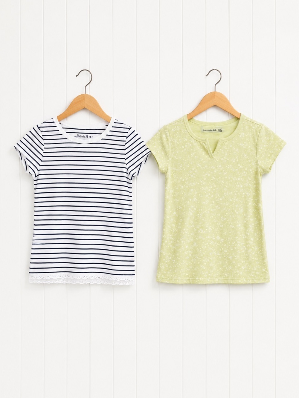 Abercrombie Kids Tee Bundle Girls 13/14 Striped Floral Short Sleeve Shirts
